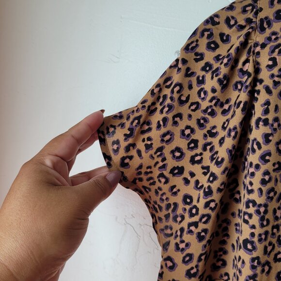 CeCe Animal Print Cap Sleeve Blouse - Picture 7 of 7